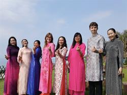 Wearing ao dai and talking about sex education 